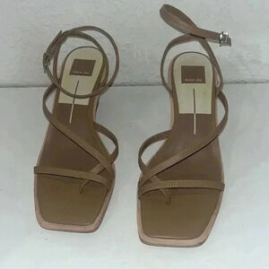 Dolce vita gemeni wedge sandals in cafe leather size 9